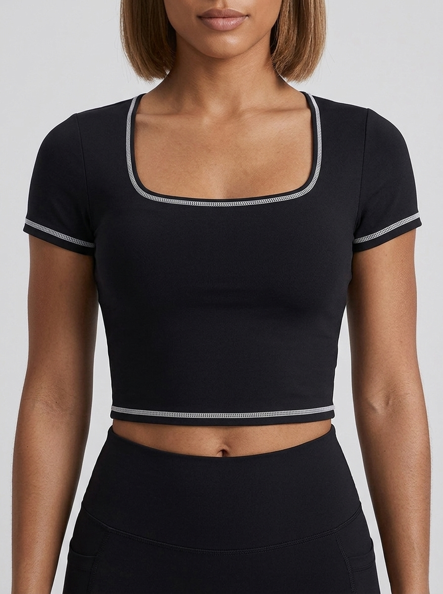 Dejomi Pure Crop Sporttop - Advanced Black