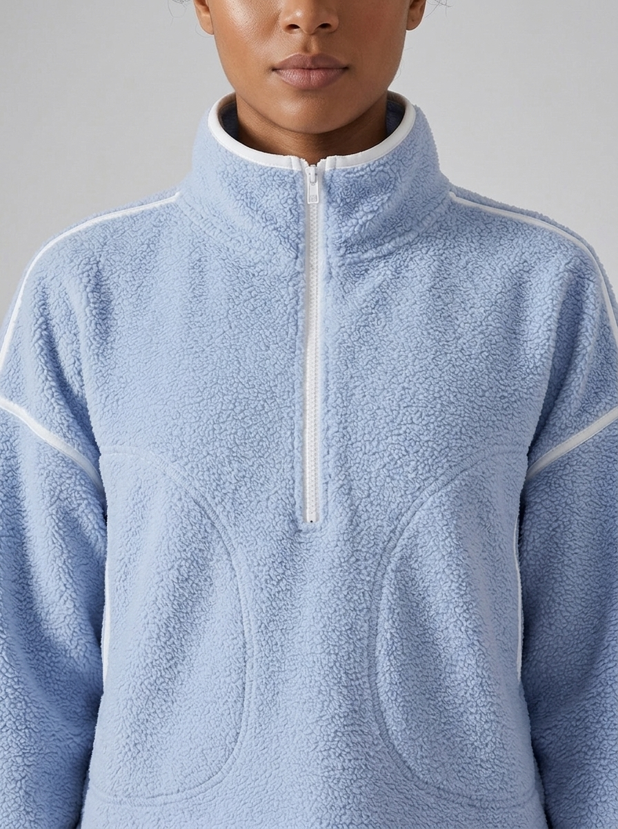 Dejomi Storm Velvet Fleece Jack - Cloudy Blue